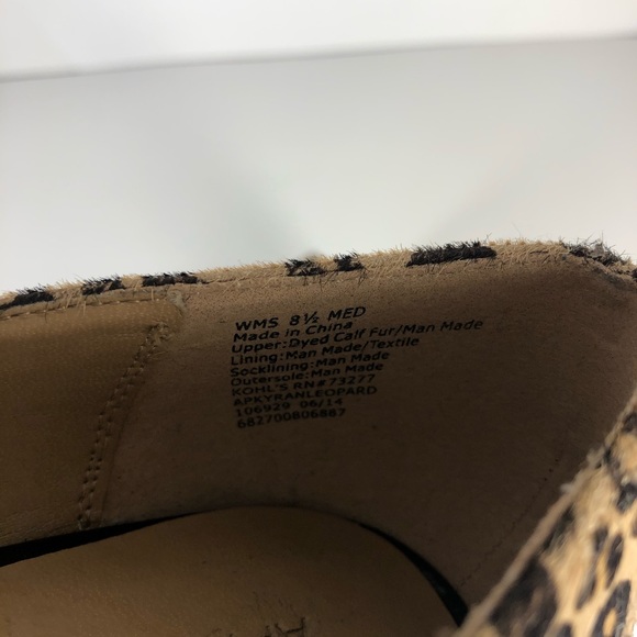 Apt. 9 Leopard Calf fur Poited Toe Heels Pumps Size 8.5 - Picture 9 of 10